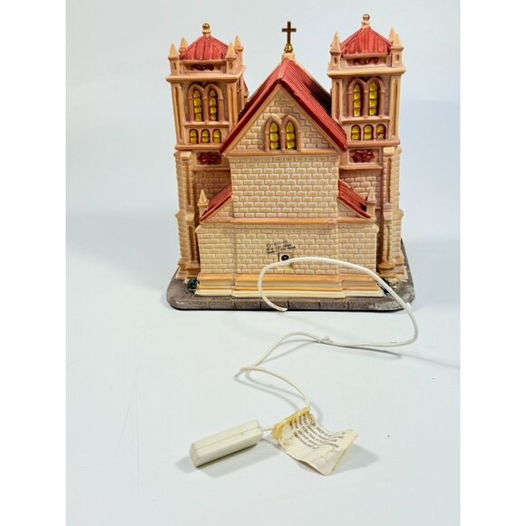 Christmas Village Collectible | Lemax Caddigton All Saints Cathedral Lighted - Picture 8 of 16